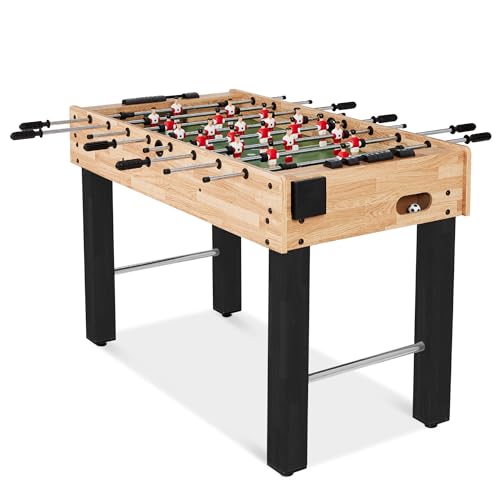 Best Choice Products 48in Competition Sized Foosball Table, Arcade Table Soccer for Home, Game Room, Arcade w/ 2 Balls, 2 Cup Holders - Natural