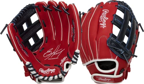 Rawlings | SURE CATCH T-Ball & Youth Baseball Glove | Right Hand Throw | 11.5' | Bryce Harper Model