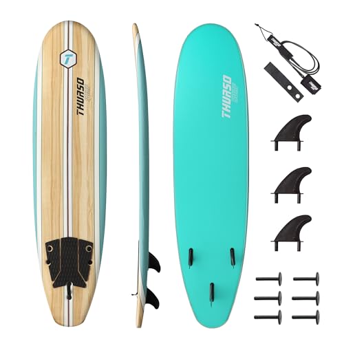 THURSO SURF Aero 7ft Soft Top Foam Beginner Surfboard for Adults and Kids Perfect Longboard for Surfing Beach Fun and Water Sports Lightweight and Durable Modern Design for All Levels of Surfers