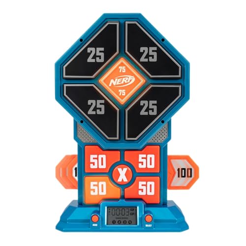 NERF Extreme Challenge Digital Target - Target Board with Impact Targets, LCD, Lights and Sounds