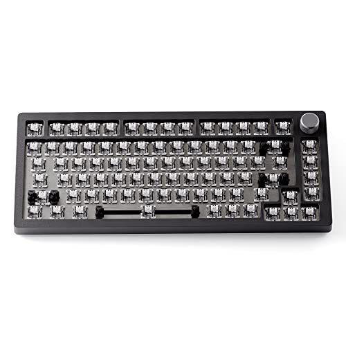 DrunkDeer A75 Rapid Trigger Mechanical Keyboard Magnetic Switch Keyboard TKL RGB 75% Layout Wired USB Compact Gaming Keyboard 82 Keys with Knob Black, Barebone