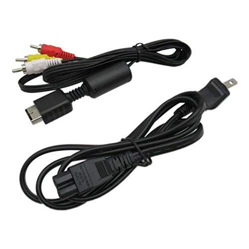 For SLIM PS3 Playstation 3 Hookup Connection Kit Power Cord Composite AV Cable