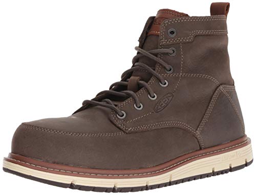 KEEN Utility Men's San Jose 6' Alloy Toe Wedge Work Boots, Falcon/Caramel Cafe, 10.5 Wide