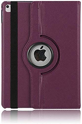 iPad 12.9 4th Generation Case, MVRYCE PU Leather 360 Degree Rotating Stand Cover Light Flip Folio Protective Case with Auto Sleep Wake smartshell for iPad Pro 12.9 4th/ 3rd Generation, Purple