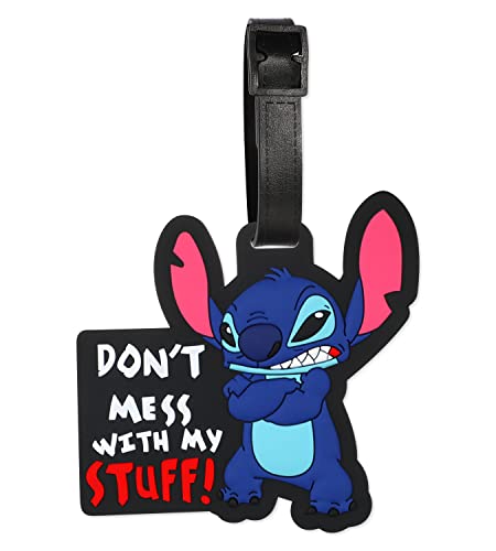 Luggage Tag for Suitcases Bag Baggage Travel Tags Identifiers Cute Cartoon Character Funny Hilarious Large Silicone Name Luggage ID Tags for Kids Women Girls Men XLP-0611-35