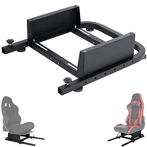 Supllueer Racing Seat Bracket Used with Racing Wheel Stand to Form Racing Sim Cockpit, Fit for Anman Marada Dardoo Minneer, Adjustable Universal Seat Mount, Support DIY, Excluding Racing Seat