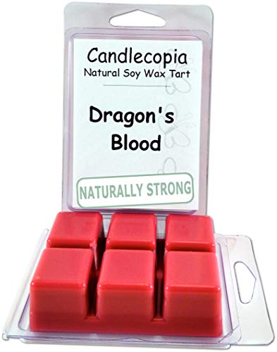 Candlecopia Dragon's Blood Strongly Scented Hand Poured Vegan Wax Melts, 12 Scented Wax Cubes, 6.4 Ounces in 2 x 6-Packs