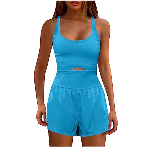 Ceboyel Womens Athletic Romper Trendy Casual Yoga Jumpsuits Gym One Piece Onesie Running Workout Wear Outfits 2023