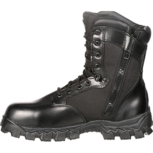 Rocky Duty Men's Alpha Force 8' Zipper Boot,Black,8 M