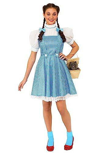 Rubie's womens Wizard of Oz Dorothy Dress and Hair Bows Adult Sized Costumes, Blue/White, Large US
