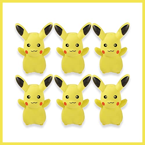 Anime Pokemon Erasers for Kids, Classroom Pet Erasers, Desktop Cute Erasers for Classroom Rewards and Prizes, Back to School Supplies Bulk Erasers for Kids, 6 Pack