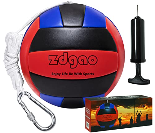 YDDS Tetherball Ball and Rope, Replacement Tether Ball with Carabiner, Ball Pump with Needle for Adults Backyard Game…
