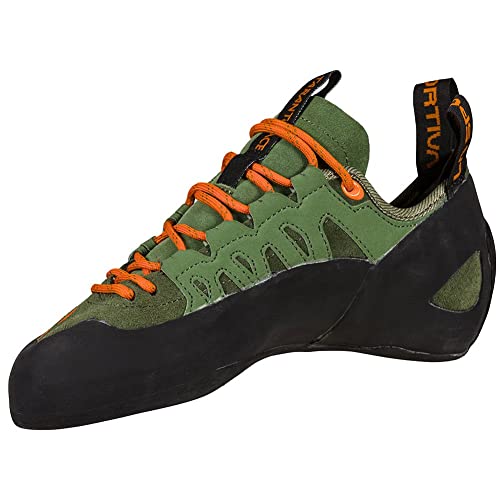 La Sportiva Mens Tarantulace Rock Climbing Shoes, Olive/Tiger, 5.5