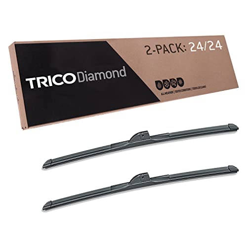 TRICO Diamond 24 Inch pack of 2 High Performance Automotive Replacement Windshield Wiper Blades For My Car (25-2424), Easy DIY Install & Superior Road Visibility
