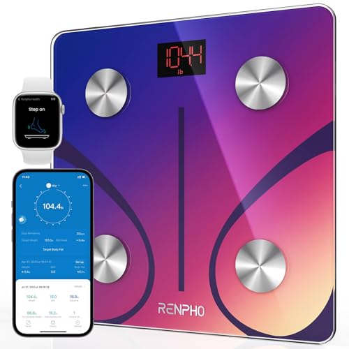 RENPHO Scale for Body Weight, Smart Body Fat Scale Digital Bathroom Wireless Body Composition Analyzer with Smartphone App sync with Bluetooth, 400 lbs - Elis 1