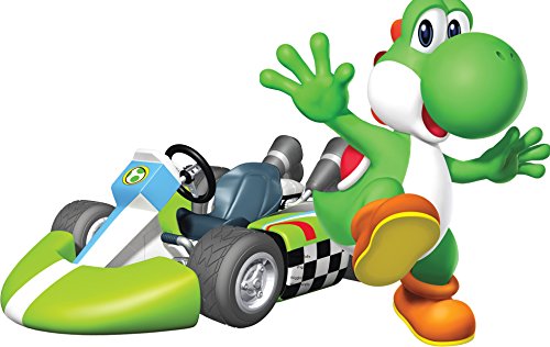 7 Inch Green Yoshi Super Mario Kart Wii Bros Brothers Removable Wall Decal Sticker Art Nintendo 64 SNES Home Kids Room Decor Decoration - 7 by 4 1/2 inches