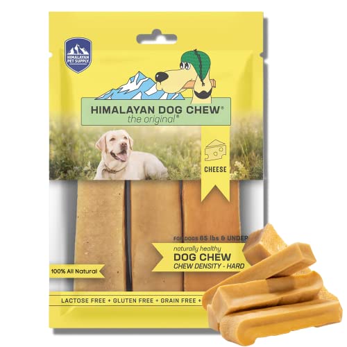 Himalayan Dog Chew Original Yak Cheese Dog Chews, 100% Natural, Long Lasting, Gluten Free, Healthy & Safe Dog Treats, Lactose & Grain Free, Protein Rich, Mixed Sizes, Dogs 65 Lbs & Smaller