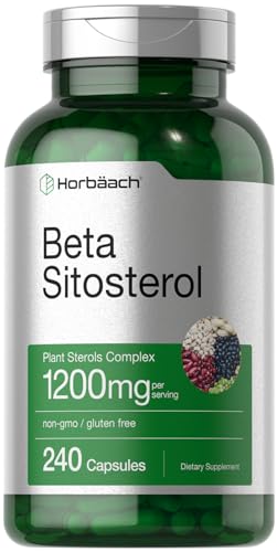 Horbaach Beta Sitosterol 1200mg | 240 Capsules | Mega Strength | Plant Sterols Complex | Non-GMO, Gluten Free Supplement