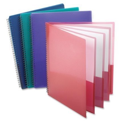 Esselte Oxford Poly 8-Pocket Folder - Letter Size - 9.1 x 10.6 x 0.4 (Colors May Vary)(20-Pack)