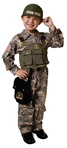 Dress Up America Army Costume - Soldier Costume For Boys and Girls - U.S. Special Forces Dress-Up For Kids (Medium (8-10))