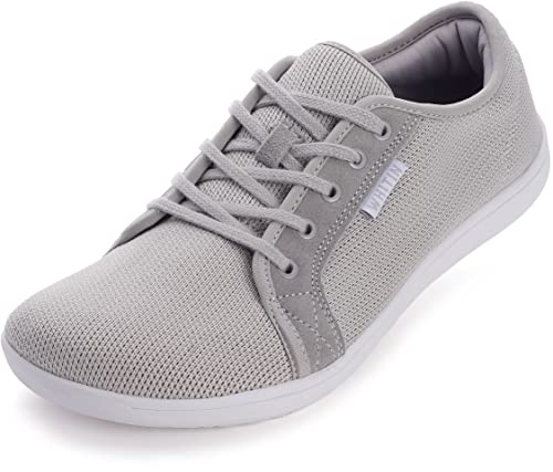 WHITIN Women's Barefoot Shoes Fashion Sneakers Minimalist Wide Width Toe Box Zero Drop Size 9 Road Running W81 Gym Cute Walking Workout Flat Grey 40