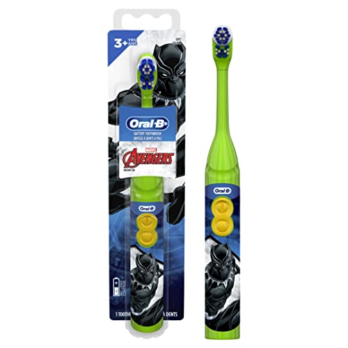 Oral-B Kid's Battery Toothbrush Featuring Marvel's Avengers, Soft Bristles, for Kids 3+ (Character May Vary)