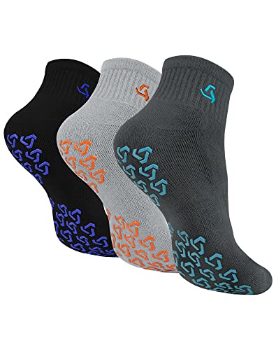 Ozaiic Non Slip Socks Grip for Yoga Home Workout Pure Barre, Pilates, Hospital, Ideal Cushion Socks for Men and Women