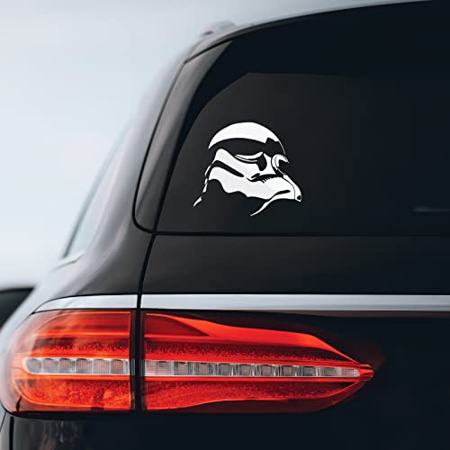 Storm Trooper SW Helmet - Sticker Decal Notebook Car Laptop 6' x 5' (White)