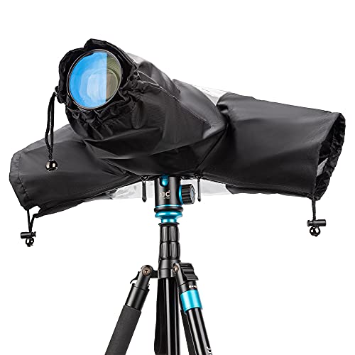 Professional Waterproof Camera Rain Cover Rain Coat for Canon Nikon Sony Fujifilm and More DSLR Mirrorless Cameras with Lens, Camera Accessories for Photography Rain Gear
