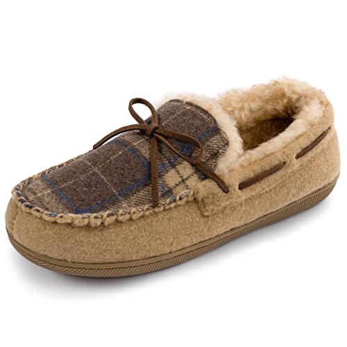 RockDove Women’s Hearthfire Memory Foam Moc Slipper, Size 11 US Women, Tan