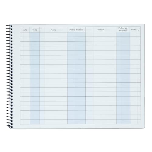 Adams Activity Log Book, Spiral Bound, 8.5 x 11 Inches, 100 Pages, White (S1185ABF)