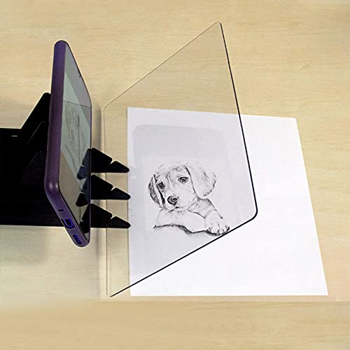 B5 Drawing Tracing Board Light Copy Pad Optical Image Reflection Projector Wireless Copy Board DIY Shadow Mirror Tracer with Stand for Artist Beginner Diamond Drawing Sketching