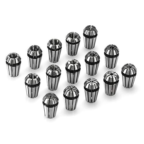 Genmitsu 15PCS ER11 Precision Spring Collet Set for CNC Engraving Milling Lathe Chuck Tool, 1.0mm-7.0mm & 1/4', 1/8'