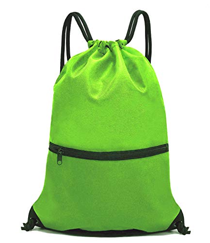 HOLYLUCK Men & Women Sport Gym Sack Drawstring Backpack Bag - Green