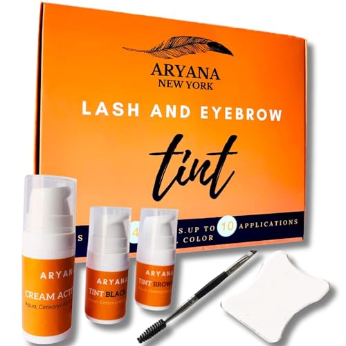 ARYANA NEW YORK LASH AND EYEBROW KIT - Up to 10 Applications - Black and Brown 5 ML - With Brow Brush