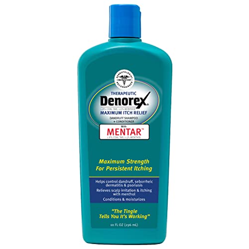 Denorex Therapeutic Maximum Itch Relief Dandruff Shampoo & Conditioner, Formulated with Menthol to Relieve Scalp Irritation, 10oz
