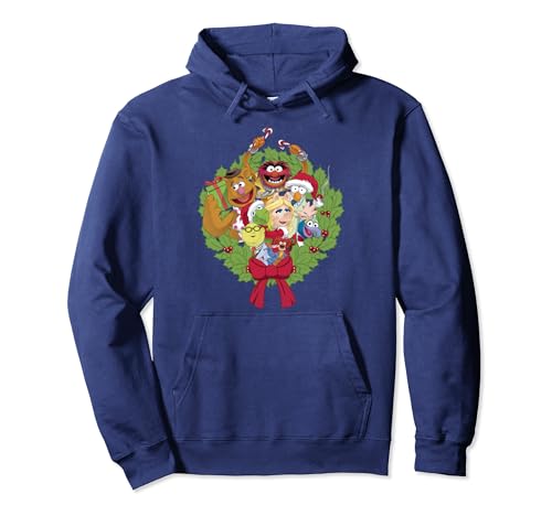 Disney The Muppets Christmas Muppet Group Wreath Pullover Hoodie
