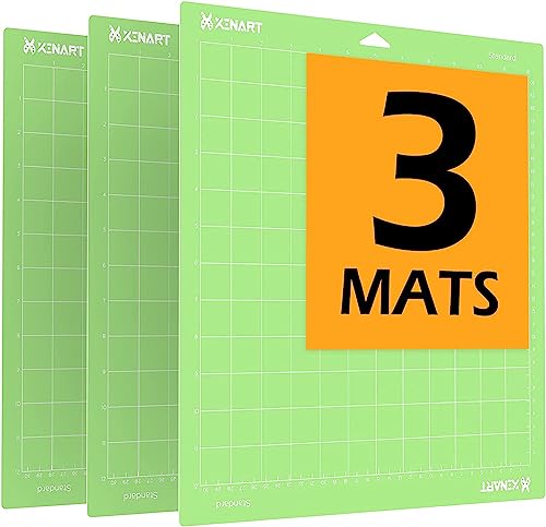 Cutting Mats for Cricut Maker 3/Explore 3/Maker/Air 2,12x12 inch 3 Mats Standard Sticky Grip 12x12' Green Replacement Cut Mat for Cricut