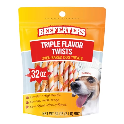 Beefeaters Triple Flavor Twists Dog Treat, 32oz