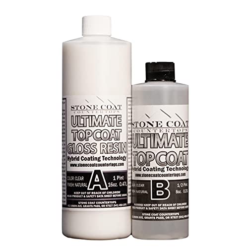 Stone Coat Countertops Ultimate Top Coat Epoxy - DIY Epoxy Resin Kit with Extra Scratch Resistance and UV Resistance for Protecting Your Surface! (Glossy Finish)