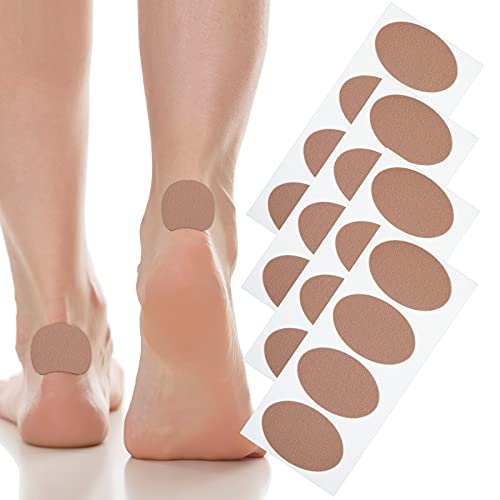 Oval Pads Adhesive Tapes Coverlets Knit Patches Prevention Friction for Heel and Toe for Boots Hiking Unsuitable Shoes Reduce Friction (4 Sheet)