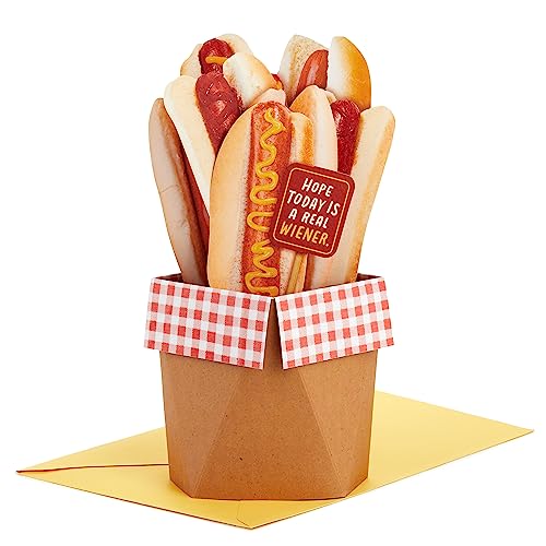 Hallmark Paper Wonder Shoebox Funny Pop Up Birthday Card, Fathers Day Card (Hot Dog Bouquet)