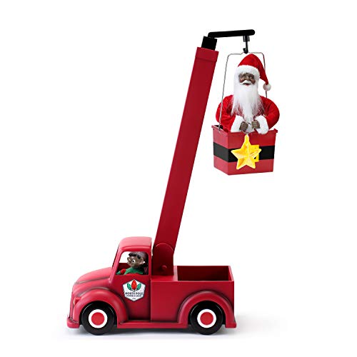 Mr. Christmas North Pole Lighting Crew - African American Santa, Red
