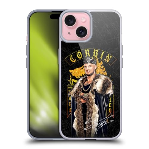 Head Case Designs Officially Licensed WWE EOD Image Baron Corbin Soft Gel Case Compatible with Apple iPhone 15 and Compatible with MagSafe Accessories