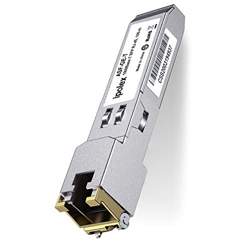 Gigabit SFP to RJ45 Copper SFP Transceiver, 1.25G SFP-T Copper SFP Module, 1000Base-T Mini GBIC, for Cisco GLC-T, Ubiquiti UniFi UF-RJ45-1G, Mikrotik, Fortinet, Netgear, TP-Link and More(CAT5e/6,100m)
