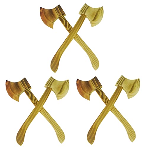 ABOOFAN 6 Pcs Poppets for Kids Toys for Children Machete Prop Wood Axe Toy Mountain Clothing Performance Supplies Axe Halloween Decor Wood Axes Axe Costume Accessories Wooden Machete