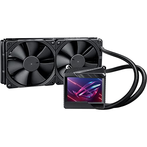 ASUS ROG Ryujin II 240 RGB all-in-one liquid CPU cooler 240mm Radiator (3.5'color LCD, embedded pump fan and 2xNoctua iPPC 2000 PWM 120mm radiator fans, compatible with Intel LGA1700,1200 &AM4 socket)