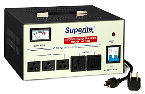 Superite AR-5000 5000W Voltage Converter Regulator Heavy Duty Step Up/Down 110/120/220/240V