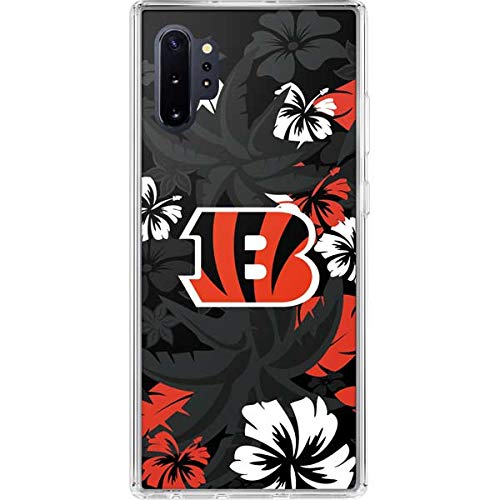 Skinit Clear Phone Case Compatible with Samsung Galaxy Note 10 Plus - Officially Licensed NFL Cincinnati Bengals Tropical Print Design