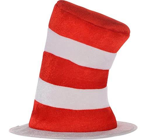 Costumes USA Dr. Seuss Cat in the Hat Top Hat for Kids, Halloween Costume Accessories, One Size